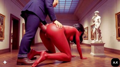 Art Gallery Cheating wife Moranguete takes her lover Batatudo’s anal Caught at the Exhibition? Married Moranguete gets eaten by Batatudo behind the