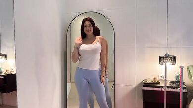 Argentine model in front of the mirror - Trying on clothes and undressing
