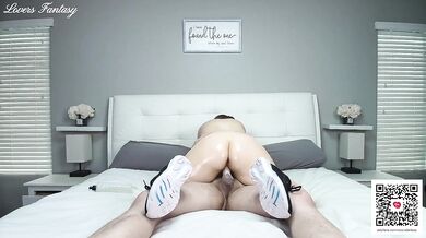 Riding him deep and slow in my new sneakers
