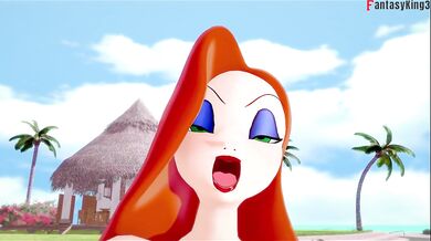 Jessica Rabbit POV bikini blowjob and fucked | Full & POV on patreon: Fantasyking3
