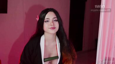 18+ Nezuko Cosplay Deepthroat Slayer (Cum Face)