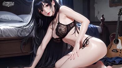 Goth Girl Fan Fucks Rockstar Backstage – Alternative Roleplay - Hentai Part 4