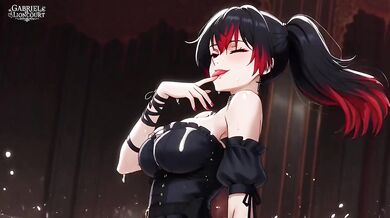 Goth Girl Fan Fucks Rockstar Backstage – Alternative Roleplay - Hentai Part 4