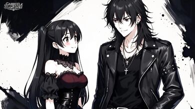 Goth Girl Fan Fucks Rockstar Backstage – Alternative Roleplay - Hentai Part 4