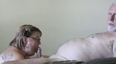 School Mam slut Cara sucks her Master's cock and then takes it hard while she smiles at the camera