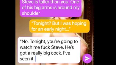 cockold sexting ended with cumshot on my ass