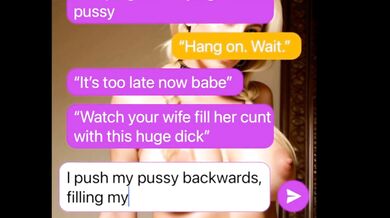 cockold sexting ended with cumshot on my ass