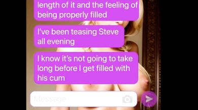 cockold sexting ended with cumshot on my ass