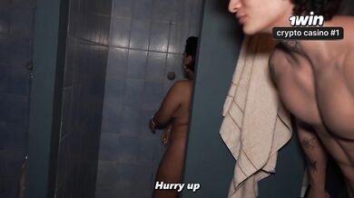 “Where'd you leave the towel?” - Busty stepmom walks out naked after a prank by her stepson