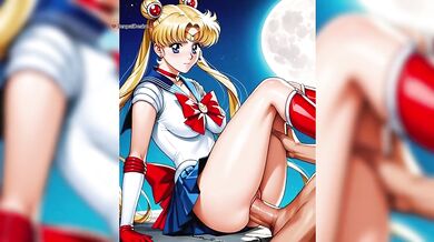 Anime girls with big asses jumping on cocks Hentai animation #2