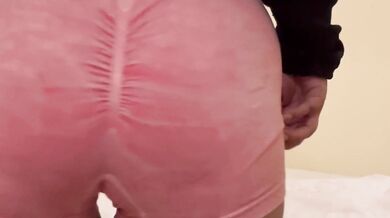 I try on the sports shorts that a fan gave me