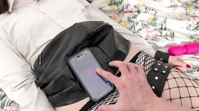 Office girl is tied up and have vibrator orgasm