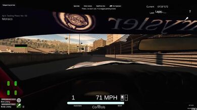 Ap's testing place Monaco lap