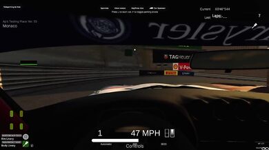 Ap's testing place Monaco lap