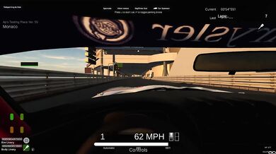 Ap's testing place Monaco lap