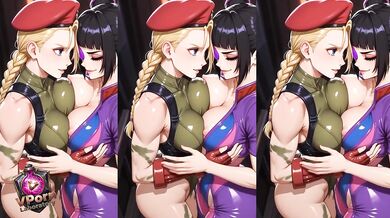 Sensual battle between Cammy White and Juri Han
