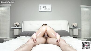 Cute Compressed Socks Cowgirl and Multiple Creampies
