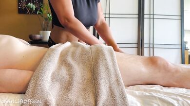 BWC Gets a Rubdown and Milked Dry from Busty Babe in Happy Ending Massage