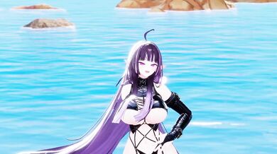 Thicc Elf VTuber Beach Strip Dance | Umpah Umpah Hentai MMD