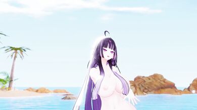 Thicc Elf VTuber Beach Strip Dance | Umpah Umpah Hentai MMD