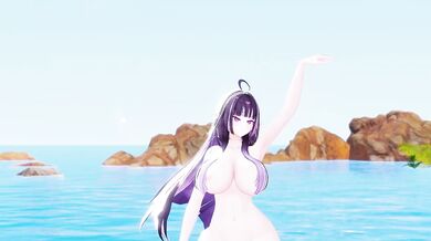 Thicc Elf VTuber Beach Strip Dance | Umpah Umpah Hentai MMD