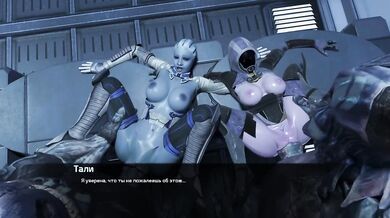 A meeting between two girlfriends and two monsters ended in unexpected sex.
