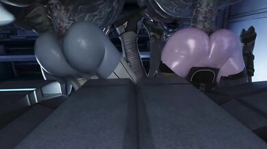 A meeting between two girlfriends and two monsters ended in unexpected sex.