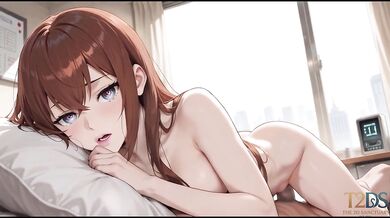 Makise Kurisu plays with her new inventions and gets caught