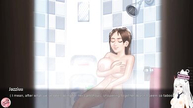 Filling my mouth with my busty friend's semen after class (Jazziuu)
