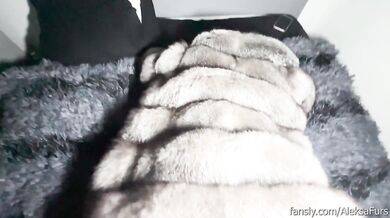 POV! Rough doggystyle in silver fox fur coat!