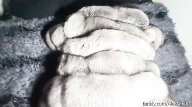 POV! Rough doggystyle in silver fox fur coat!