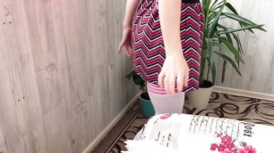 Stepsister fucks in the pussy on the balcony