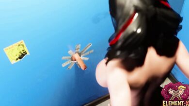 He put the stick in the hole and told him to play with it