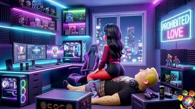 RGB Bedroom Fuck Gamer Moranguete cheats on her boyfriend with Batatudo’s big energy Gamer Girl Moranguete cheats and takes hardcore anal porn POV