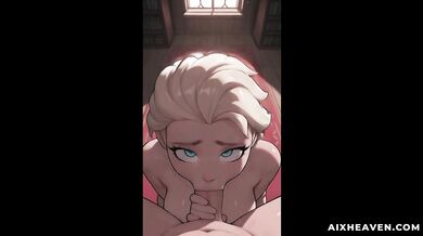 Elsa couldn't wait to suck your cock and have sex with you