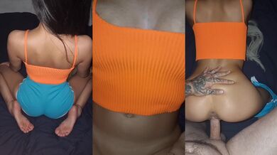 I'm fucking a gorgeous Asian MILF with big tits, my dick in porn paradise.