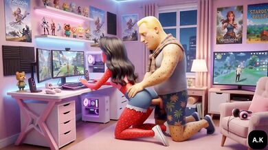Gamer Girlfriend Cheating Moranguete takes her lover Batatudo’s anal while boyfriend is away Gamer girl Moranguete gets her tight ass eaten by her sex