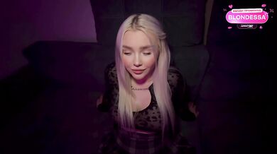 The stepdaughter wants to fuck, not watch a movie! She passionately sucks her stepdad's dick and rides him!