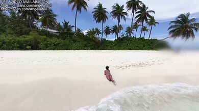 This slut gets her pussy fucked and filled in the shower to pay for her vacation in Maldives