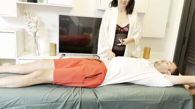 My Beautiful Stepmom. Romantic Massage for My Stepson. Intimate Video. Part 1