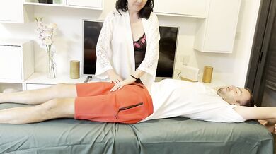 My Beautiful Stepmom. Romantic Massage for My Stepson. Intimate Video. Part 1