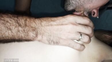 My husband addiction to sucking my natural breasts and biting my hard nipples has returned
