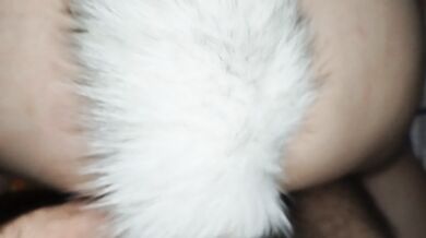 She loves having a tail in ass.