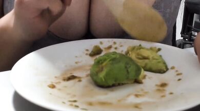 Eating an avocado. No Sex