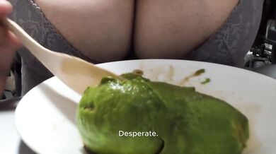 Eating an avocado. No Sex