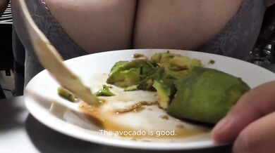 Eating an avocado. No Sex