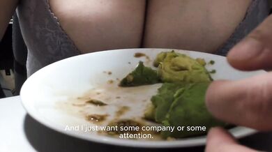 Eating an avocado. No Sex