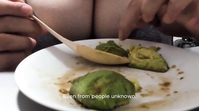 Eating an avocado. No Sex