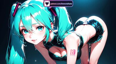 Damaged Hatsune Miku Squirts Binary Juice All Over The Crowd