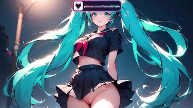 Damaged Hatsune Miku Squirts Binary Juice All Over The Crowd